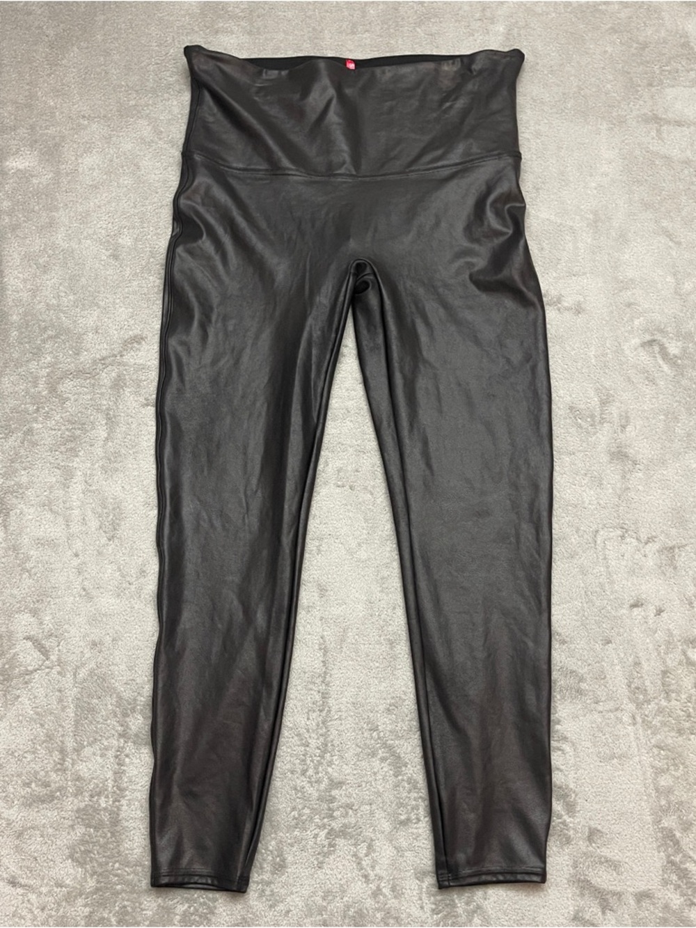 Spanx Faux Leather Leggings Pants High Waist Black Plus Size 2X